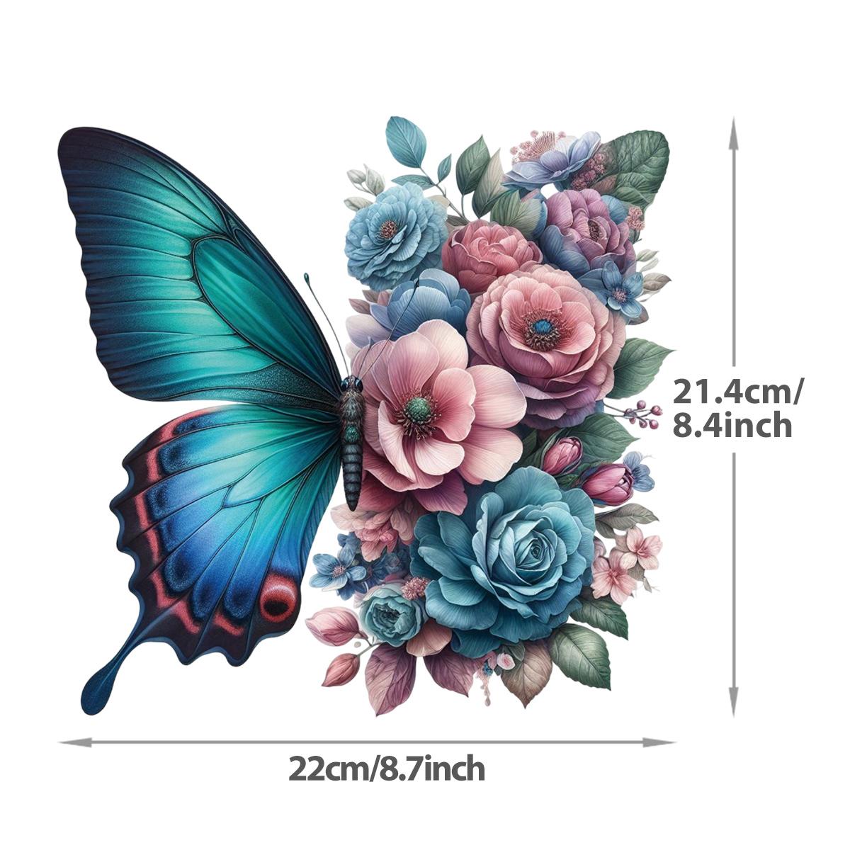 

Наклейка с термопереносом в виде цветка бабочки, цветочная нашивка для одежды, самодельная термопереносная виниловая наклейка, симпатичная HTV для футболок