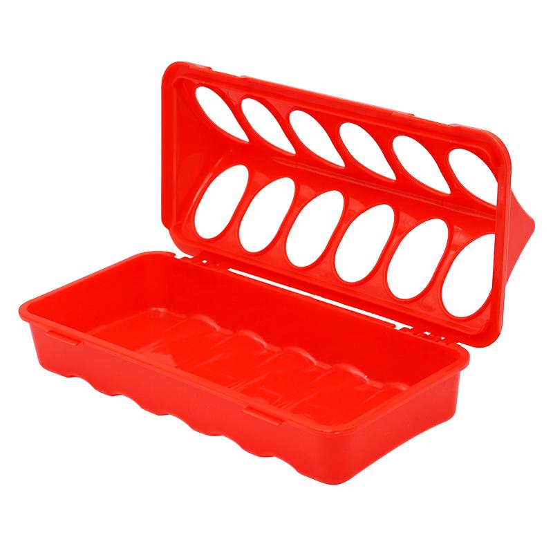 

20cm Double Row 12 Holes Chick Bird Ground Feeder Plastic Clamshell Feeding Chick Bird Pigeon Farm Breeding Supplies красный