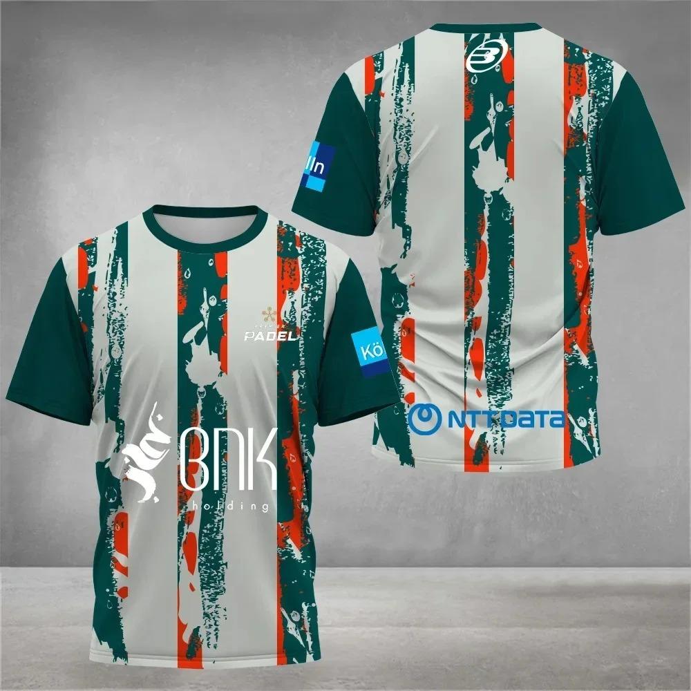 Men's Daily Exercise Lightweight Breathable Padel Tennis 3D Printed T-Shirt Adult Kids Girls Clothes Short Sleeve Sports Fashion Streetwear