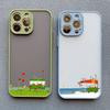 Cute Vacation On Beach Cartoon Phone Case for iPhone 16 15 14 Pro Max Plus 11 12 13 Pro Max Mini XR XS X SE2 Shockproof Covers