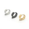 Stainless Steel Hoop Earrings with Electroplated Color Retention and Polished Finish - DIY Pendant Earring Accessories