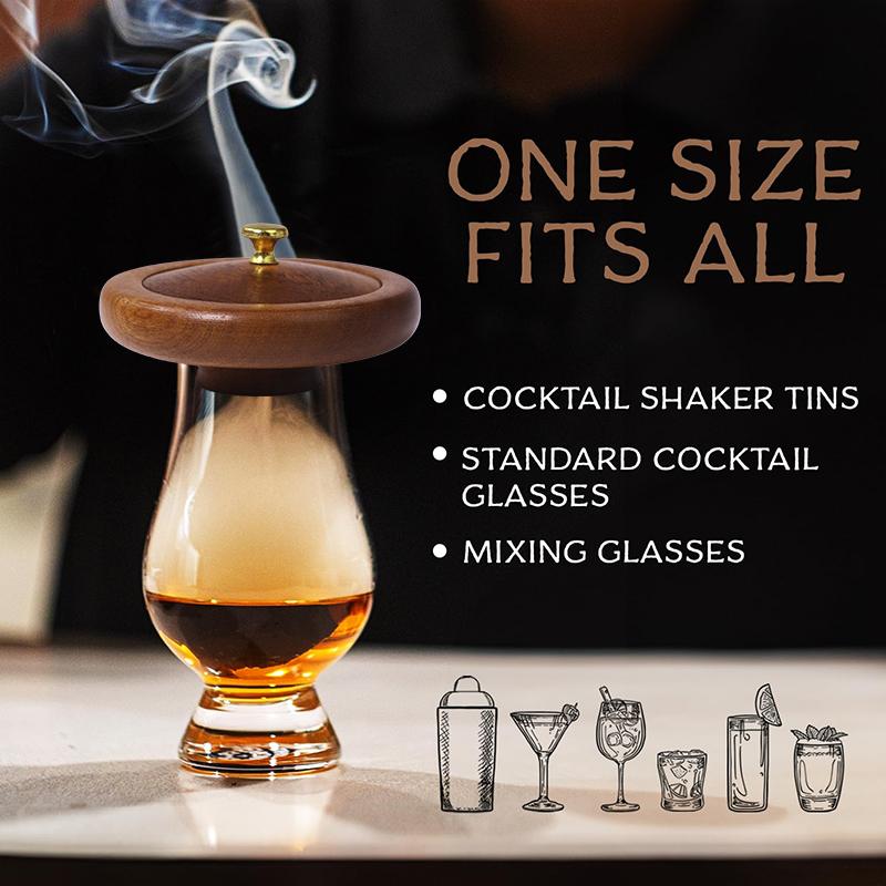 Cocktail Smoker  - Old Fashioned Chimney Drink Smoker for Whiskey, & Bourbon Best Gift for Husband, Father, and Cocktail Lovers