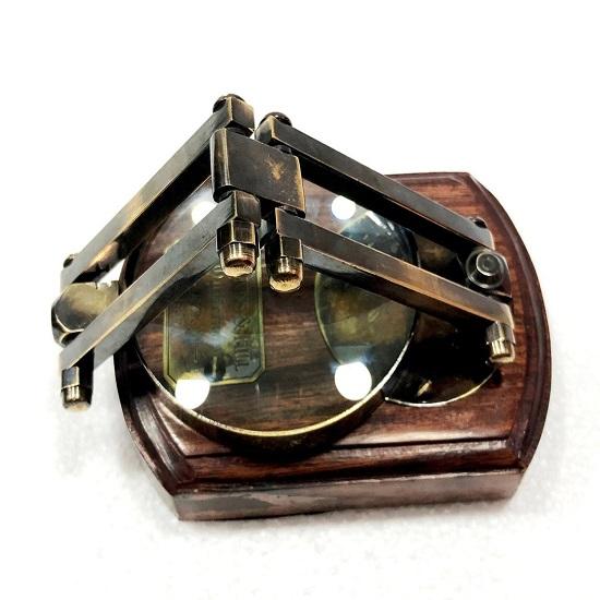Nautical Table Decor Magnifier Clean Glass Magnifier Gift Items Brass Compaq Office