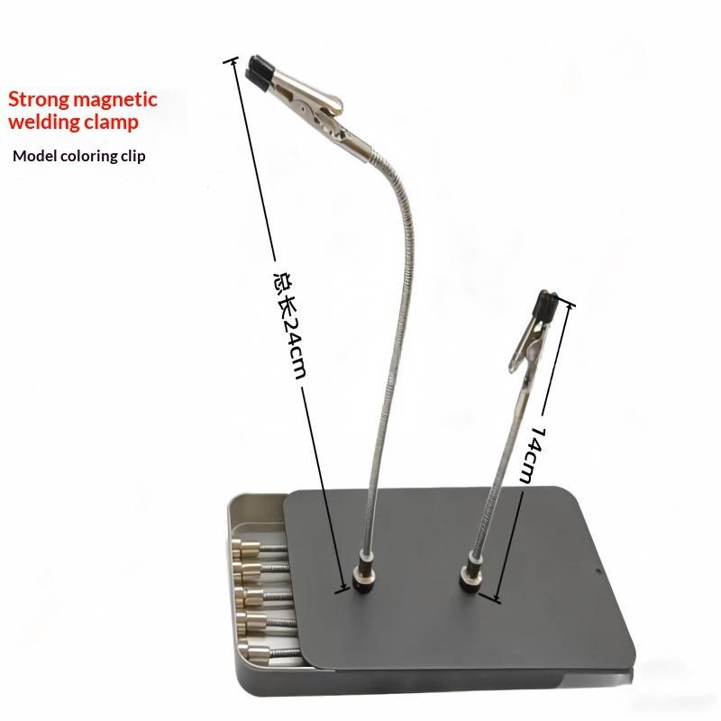10PCS Heat Resistant Magnetic Soldering Helping Hands Flexible PCB Holder Clips for High Temperature Soldering