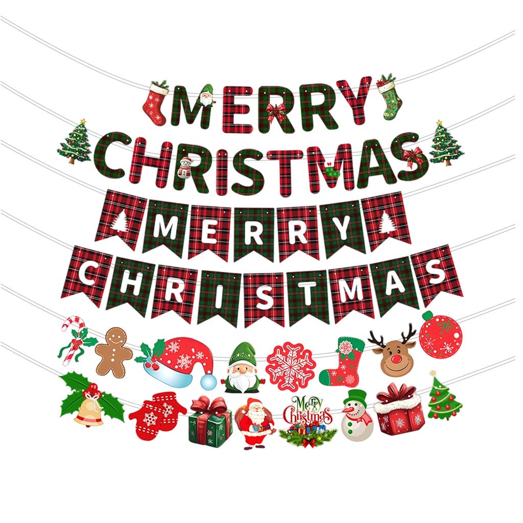 Christmas Letter Flag, Christmas Banner, Hanging Banner, Shopping Mall Decoration, Hanging Flag