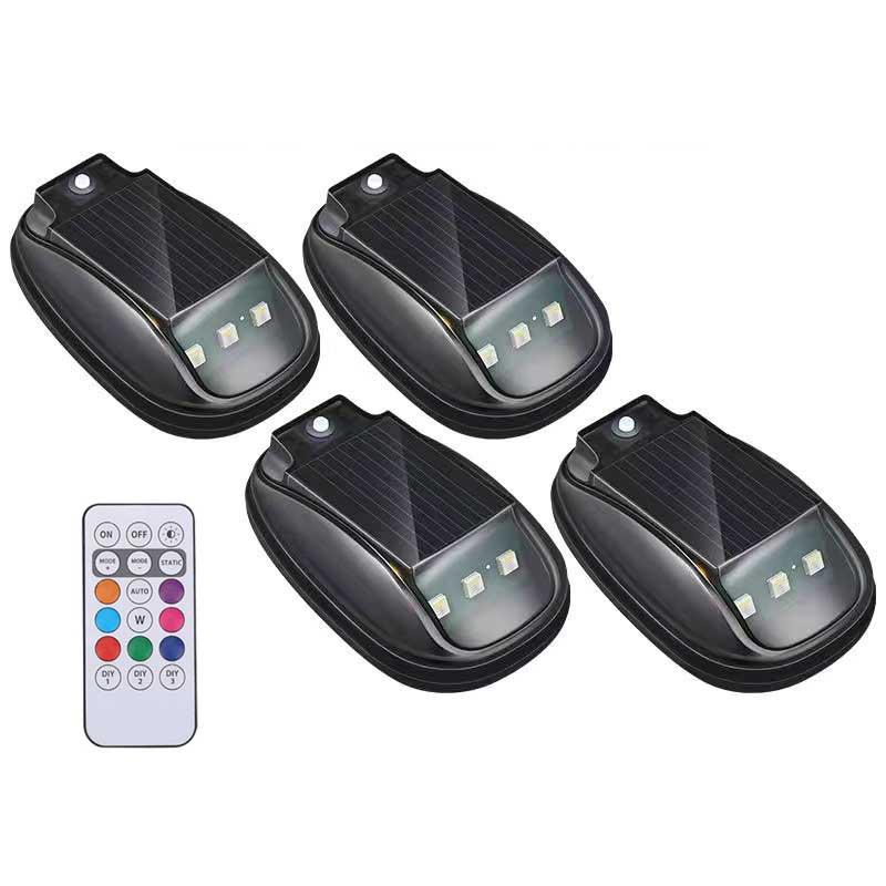 Luce Stroboscopica RGB per Tetto Auto Solare, Luci Solari per Cabina per Camion, Luci Segnalazione LED per Tetto Senza Fili Senza Foratura