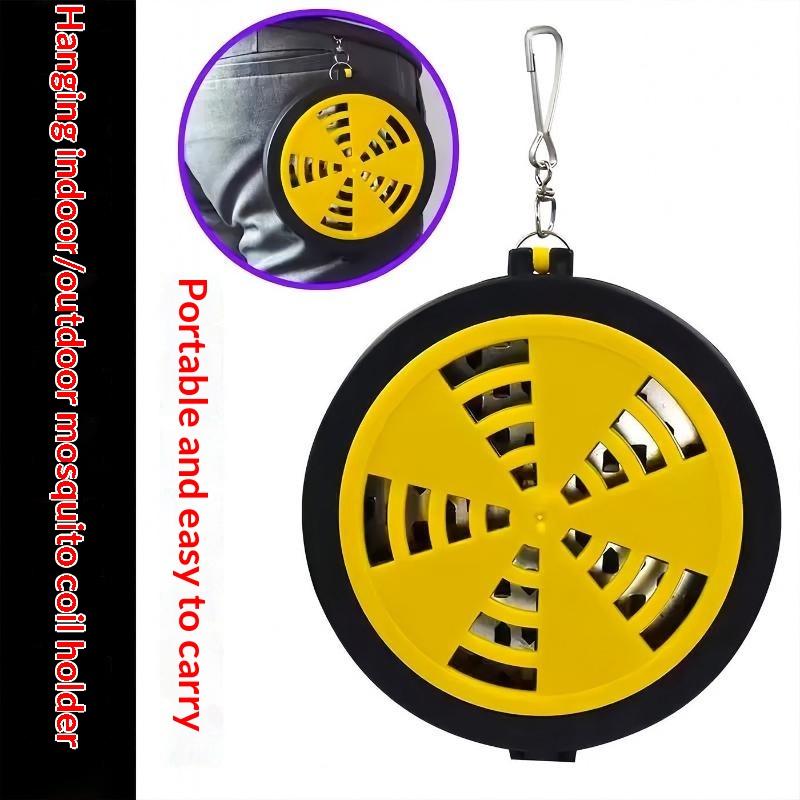 Portable Mosquito Coil Holder Hanging Mosquito Incense Box Fireproof Tray For Camping Hiking Fishing Outdoor Use