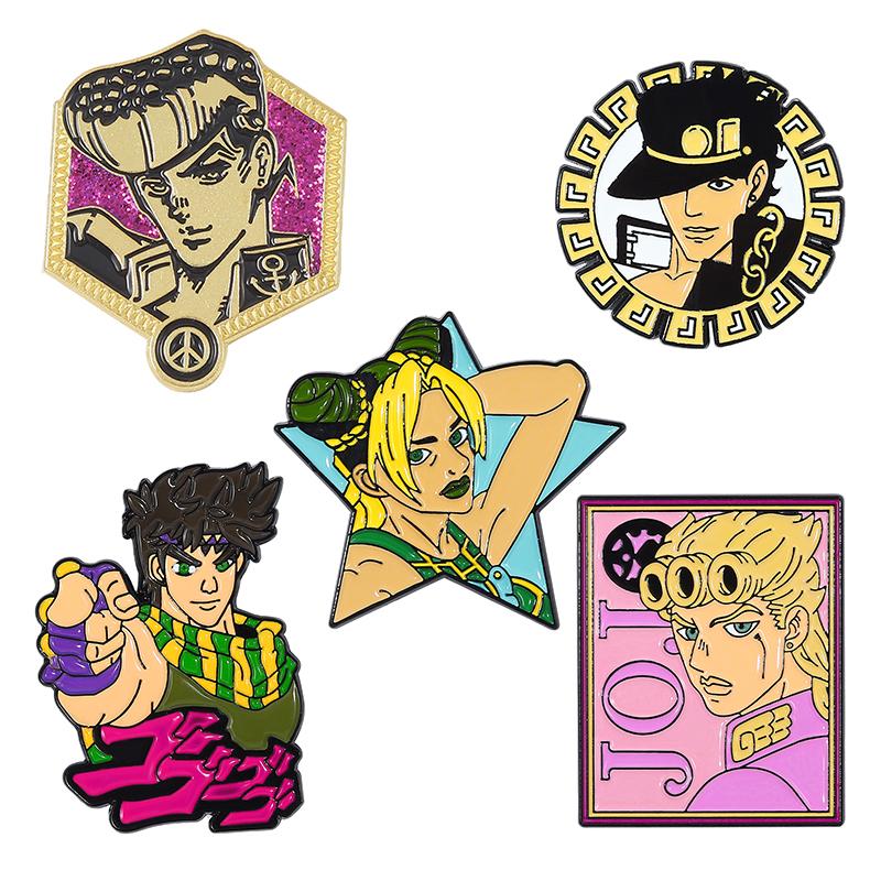 3-6pcs/Set Anime Collection Enamel Pins Custom Cartoon Character Brooch Lapel Badge Cute Jewelry Gift for Fans