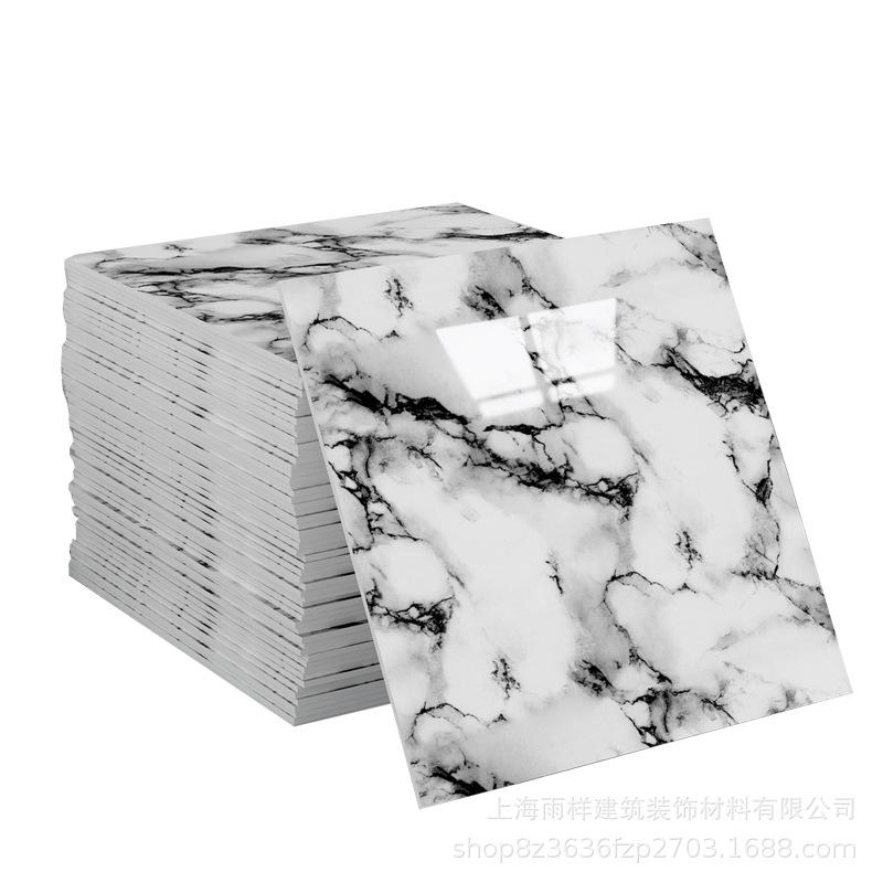 Waterproof Marble-Style Self-Adhesive Tile Sticker, 30x30cm, for Moisture-Proof Wall Renovation and Decoration.