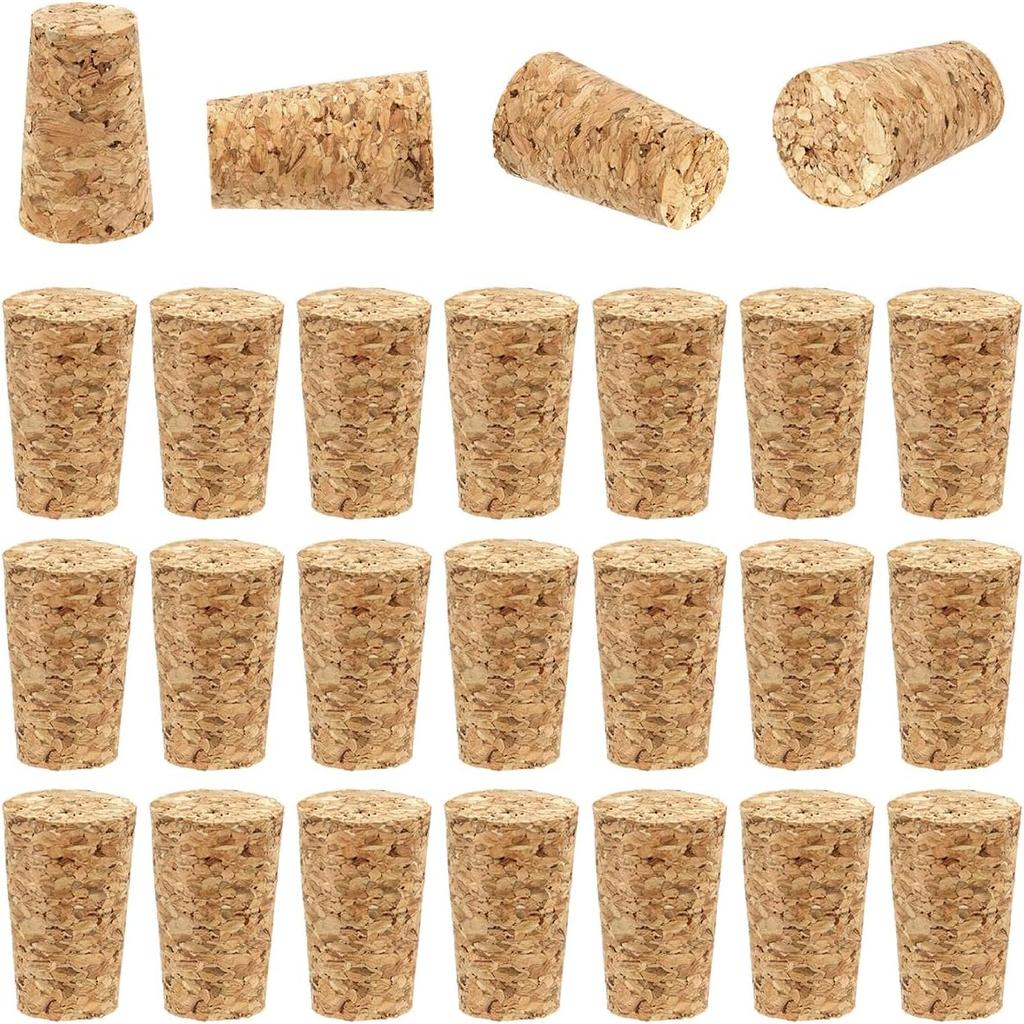 5-25Pcs Soft Wood Corks Tapered Cork Plugs Wine Bottle Stopper Leakproof Wine Bottle Corks Natural Wine Corks Replacement Corks