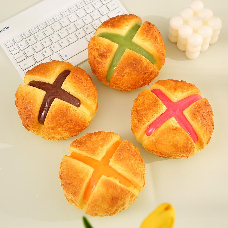 1Pcs Anti Stress Relief Toys Simulation Bread Toast Donuts Slow Rising Rebound Squeeze Toy For Kids Adults Desktop Decor