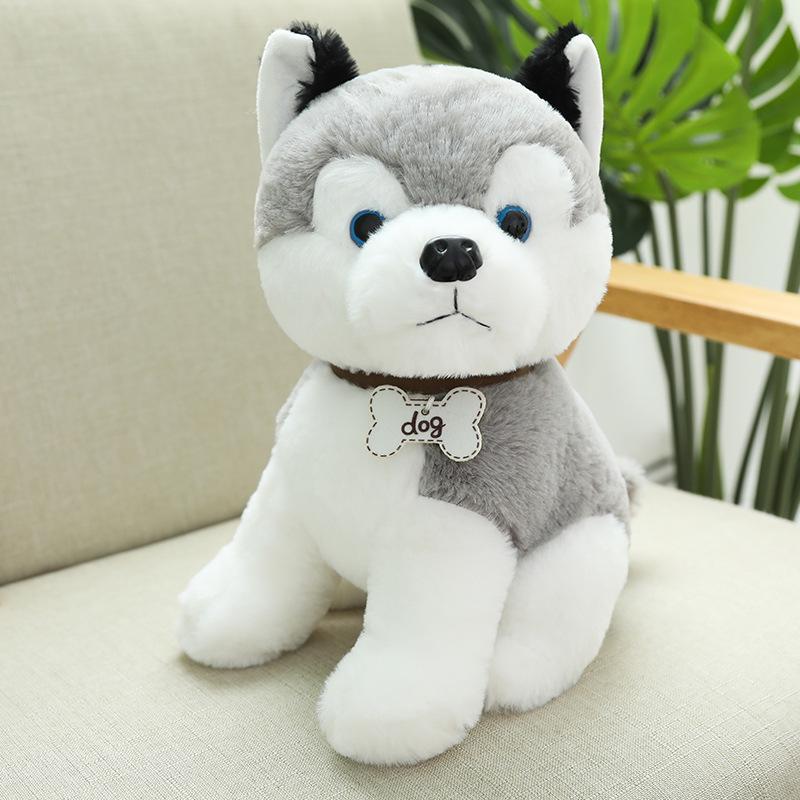 Teddy Dog Plush Toy: Husky Puppy with Nameplate & Dog Claw Machine Accessory