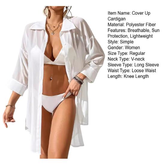 Überwurf-Strickjacke Damen Sonnenschutz Strand-Überwürfe Leichte Badeanzug-Überwürfe für den Urlaub Lässige Strandkleider Modische Bademode