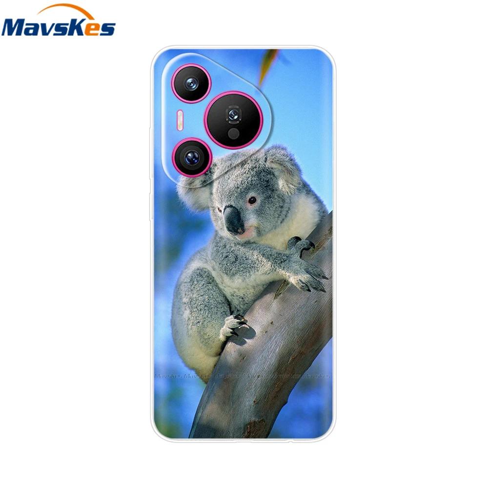 For Huawei Pura 70 Case Cute Cartoon Painted Cover Clear TPU Phone Cases For Huawei Pura 70 Pro+ Plus Pure70 70Pro Soft Fundas