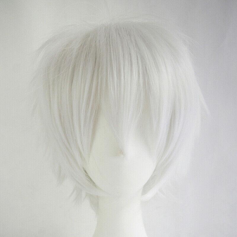 Women Men Anime Short Wig Cosplay Party Straight Hair Cosplay Full Wigs