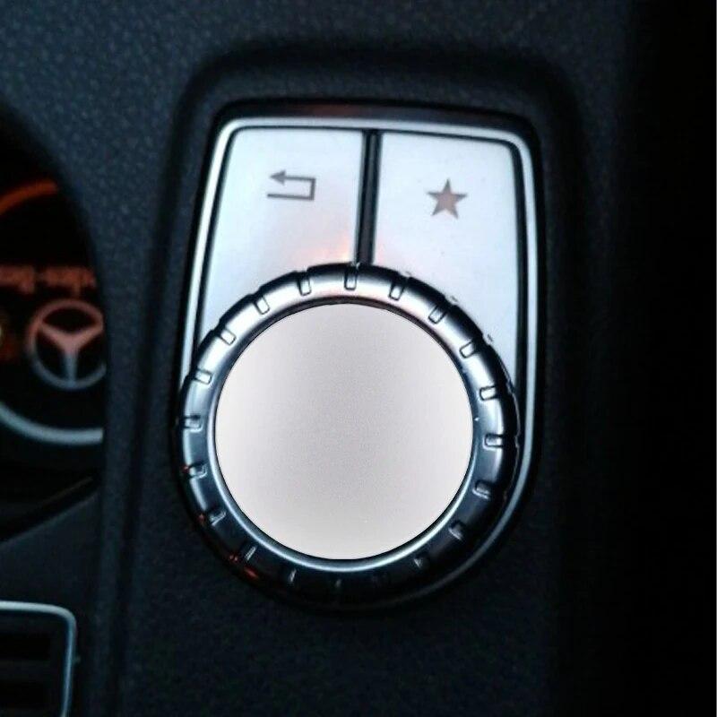 3pcs/set For Mercedes Benz A B Class CLA GLA W176 W246 C117 W117 X156 Car Multimedia Multimedia Function Button Cover Sticker