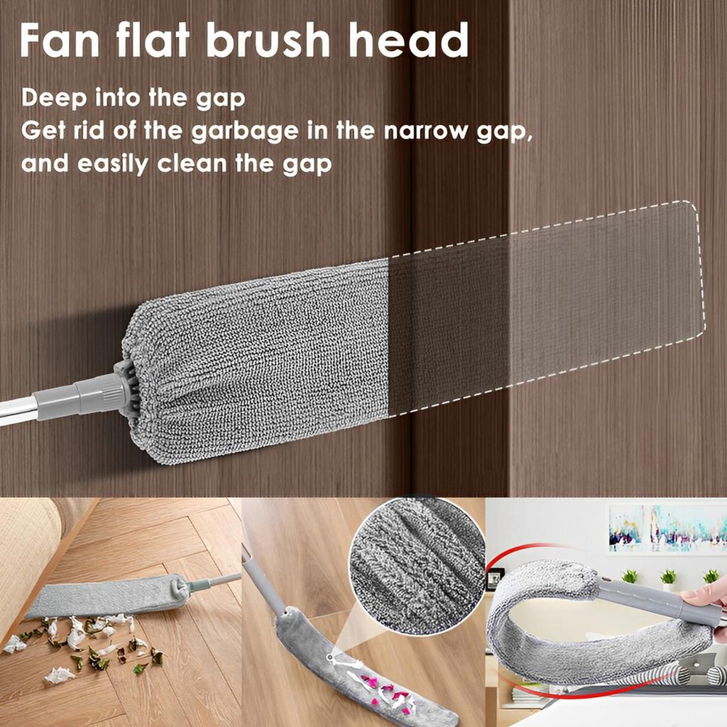 4Pcs Long Handle Microfiber Duster Brush Set Scalable Bedside Duster Brush For Sofa Bed Furniture Cars Corner Home Cleaning Tool