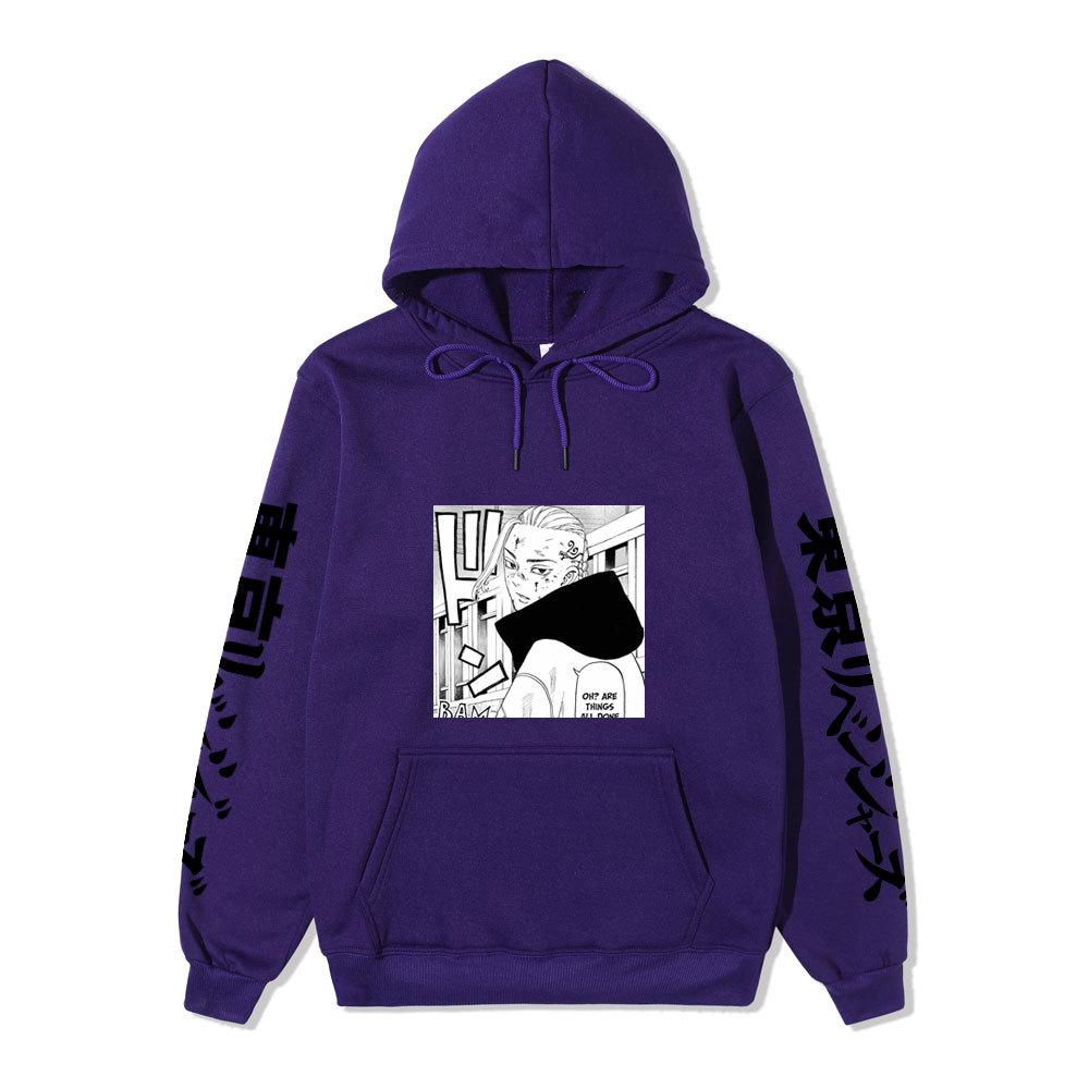Tokyo Revengers Izana Kurokawa Unisex Fleece Hoodie Autumn Winter Anime Print Long Sleeve Casual Pullover Sweatshirt
