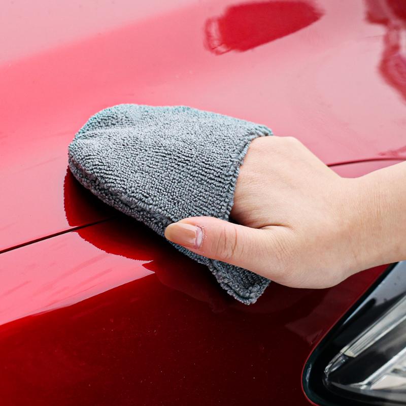 6/3 STÜCK Weiche Mikrofaser Auto Wachs Applikator Fäustlinge Polierschwamm Finger Wachs Schaum Waschpad Auto Detaillierung Reinigungswerkzeuge