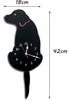 Acrylic Black & White Dog Pendulum Wall Clock for Study, Bedroom, or Living Room