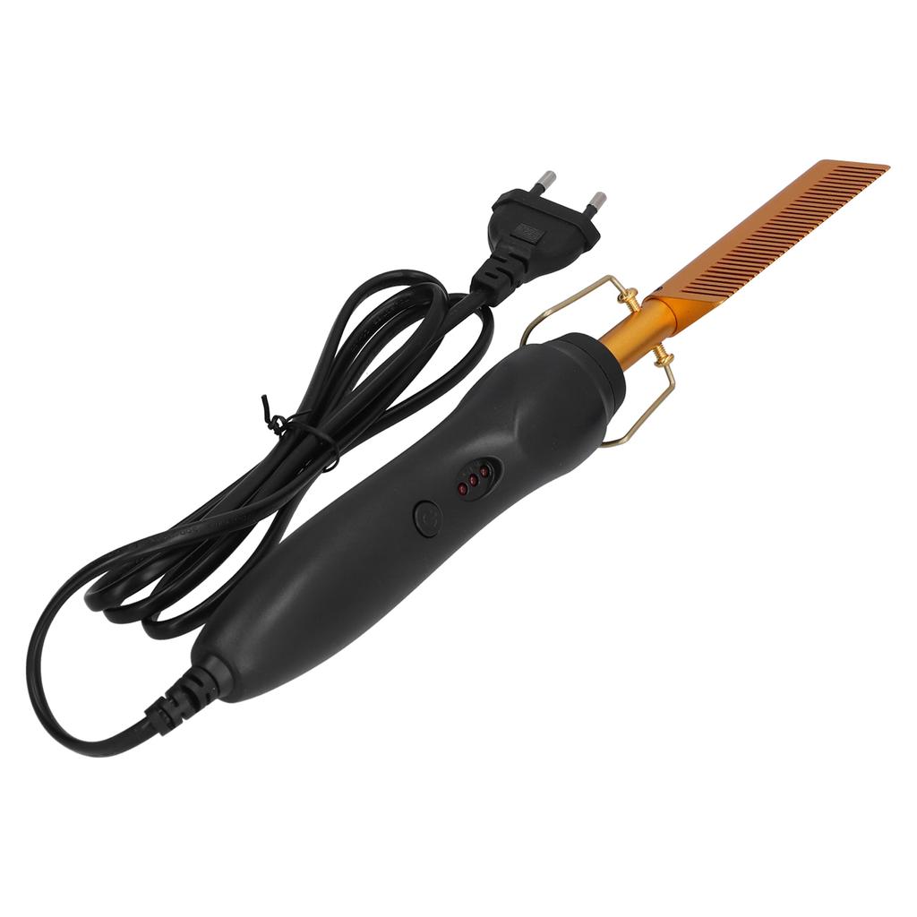 Multifunktionaler Haarkamm Nass und Trocken Heiß Heizend Locken Glätten Werkzeug