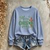 Women's Christmas Print Crewneck Sweatshirt Long Sleeve Casual Holiday Pullover