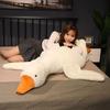 Internet-Inspired Big White Goose Plush Pillow Toy for Bed - Cute Gift for Girls