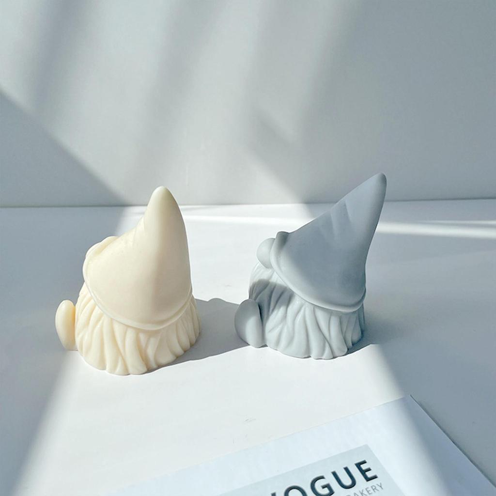 1pcs Santa Dwarf Candle Silicone Mold 3D Faceless Santa Claus Candle Plaster Soap Resin Craft Mold Christmas Gift Making Tool