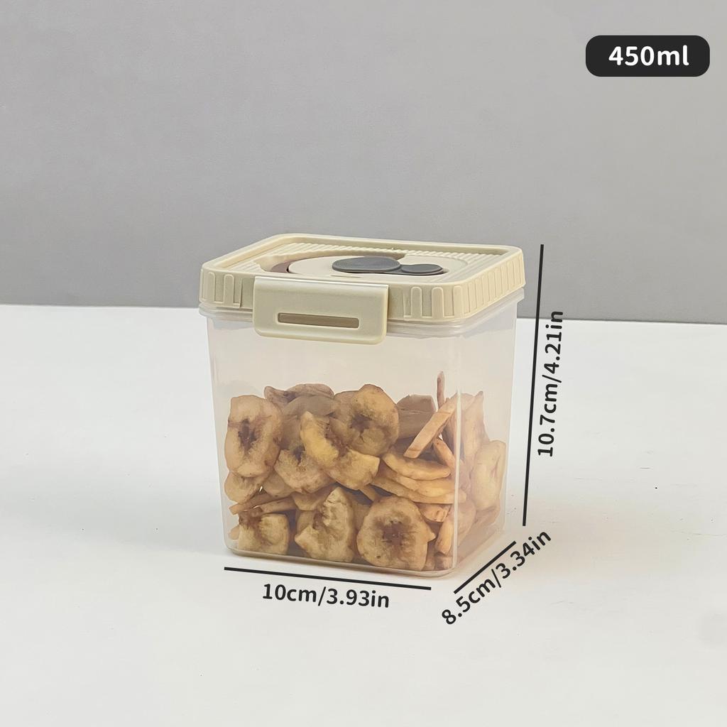Plastic Cereals Storage Tank With Handle Moisture-Proof Pasta Snack Spice Container Sealed Food Storage Box Kitchen Organizer