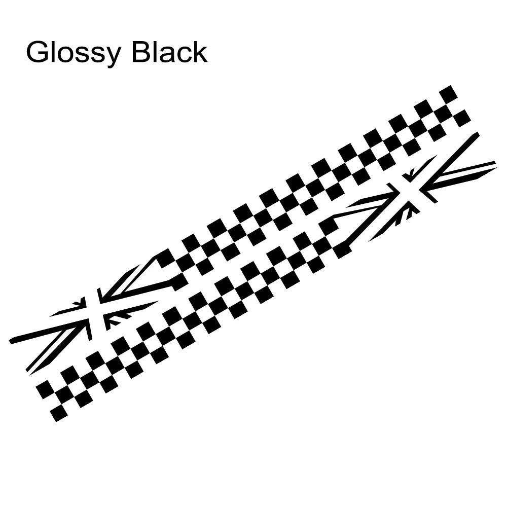 Car Window Door Side Striped Stickers Grid Flag Vinyl Decals Waterproof Self Adhesive Auto Body Decoration Stickers Accessories