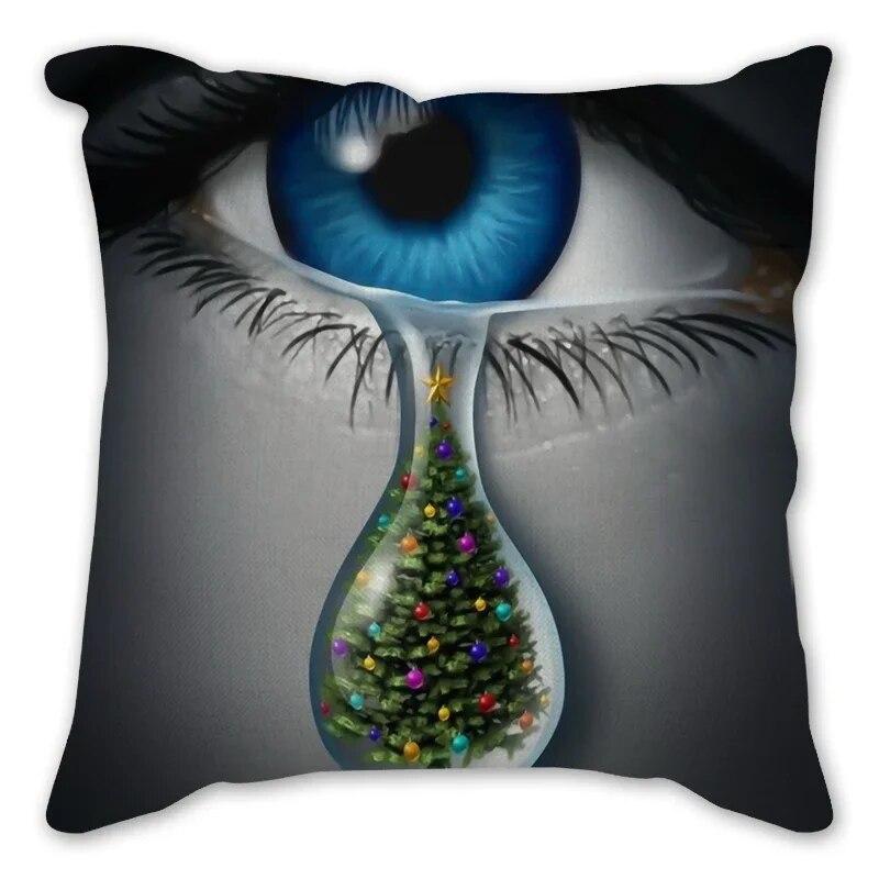 Home Decor New Year Decorations Bedroom Living Room Sofa Cushion Cover Eye Pillow  Christmas Tears