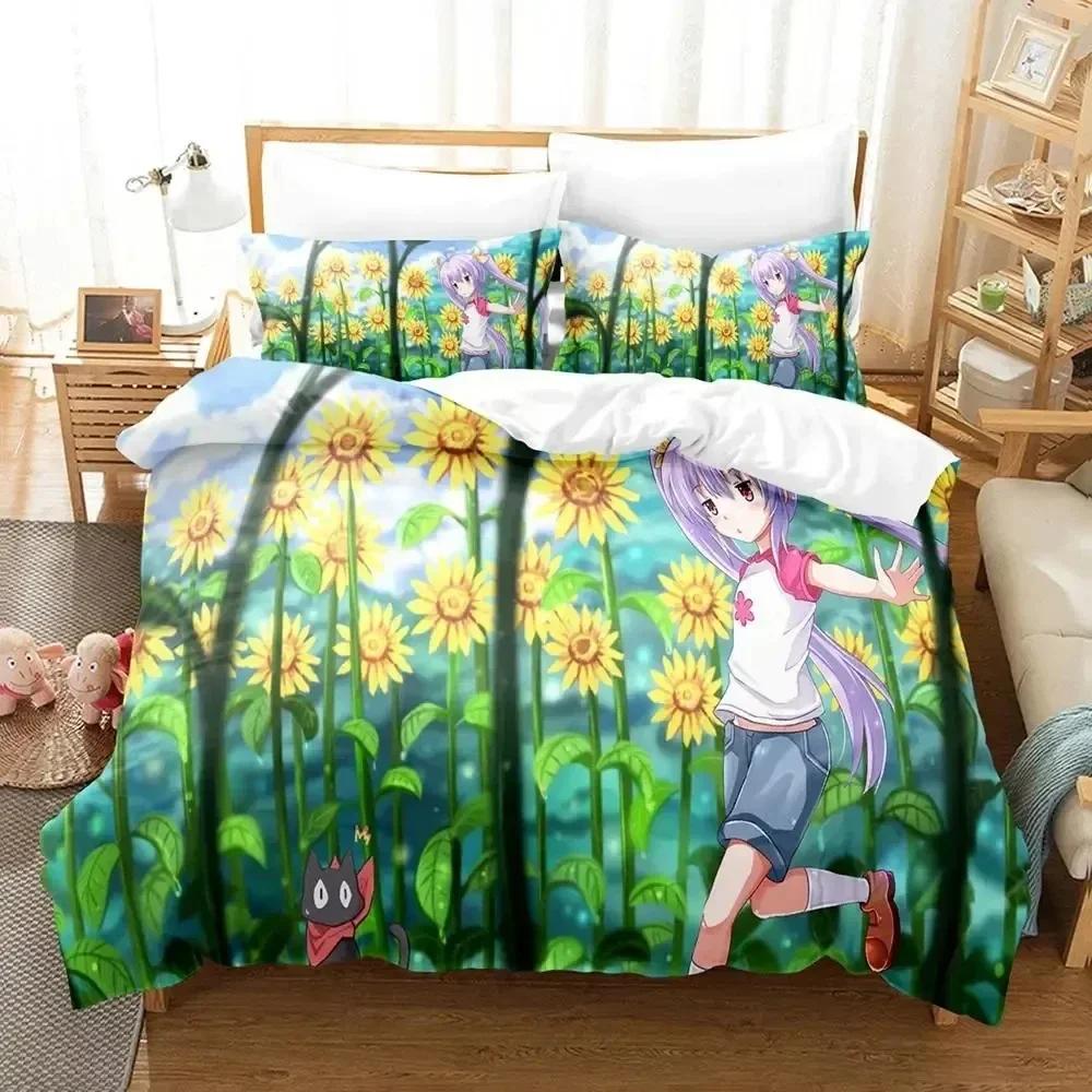 3D Print Anime Non Non Biyori Bedding Set Duvet Cover Bed Set Quilt Cover Pillowcase Comforter King Queen Size Boys Adult