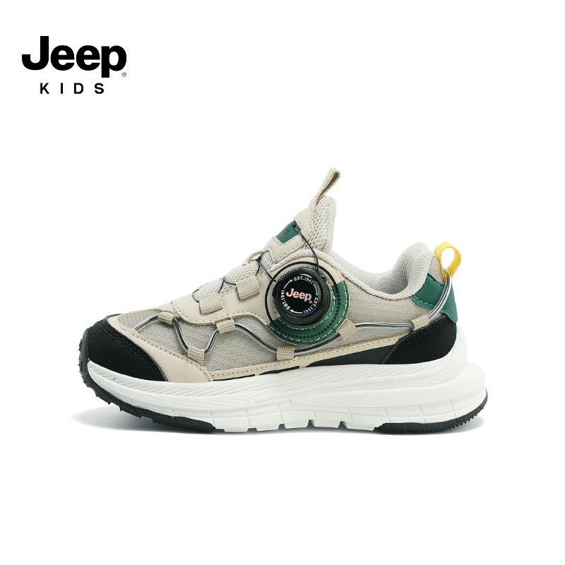 Jeep Kids' Leather Sports Shoes: Fall/Winter 2025 Versatile Trendy Sneakers for Boys & Girls