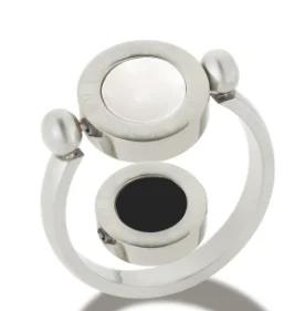 Anello Minimalista in Acciaio Inossidabile a Forma di Cuore Amore Vuoto per Donne Anelli con Zirconi Intarsiati Colore Oro Impermeabile Gioielli Moda Romantica