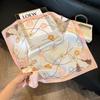 Silk scarf 71 * 71 imitation silk square scarf Korean atmosphere neck silk scarf flower pattern flower polka dot scarf