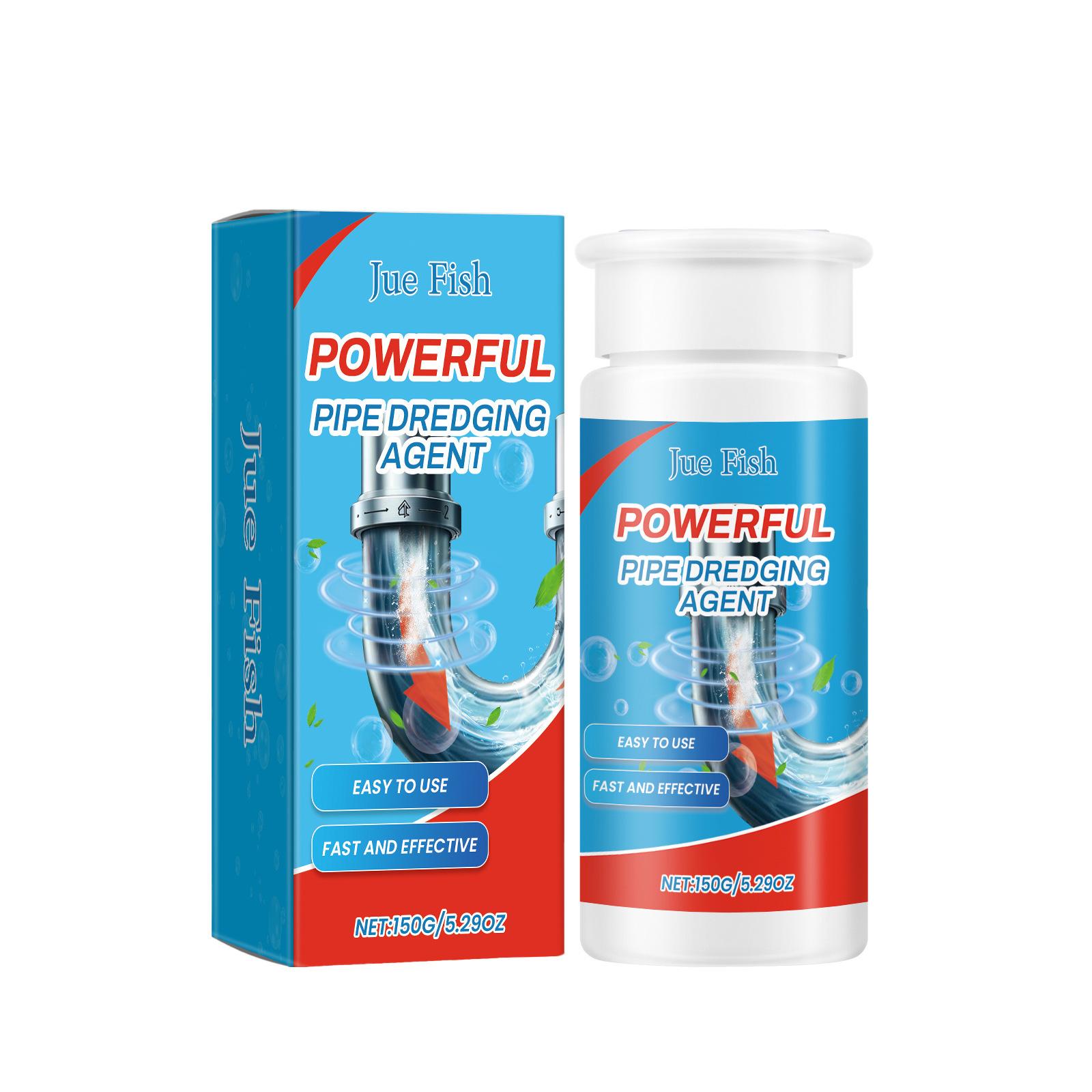 

JUE FISH Сильный очиститель сливов, прочиститель труб, вантуз, инструмент для чистки раковин, туалетов, ванной комнаты, кухни 150g