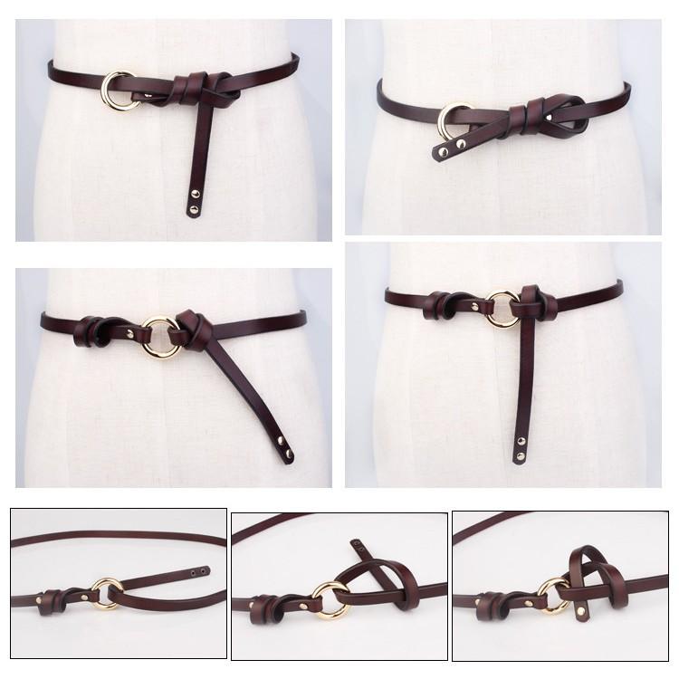 Belt Wind Decorative Waist Chain Female Lazy Leather Thin Belt Female Slim Waist Seal Japanese and Korean Style Waist Girdle