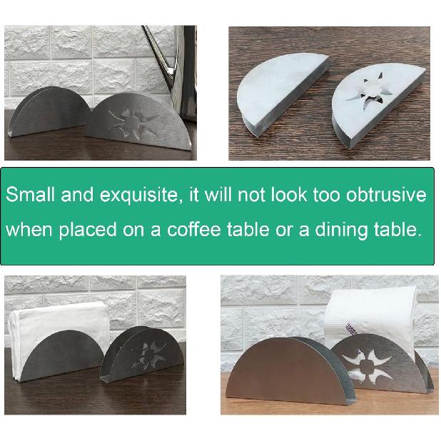 2 Pack Napkin Holder Stainless Steel Standing Disposable Hand Towels Holders Upright Napkin Dispenser for Table Countertop Kitchen Dining Farmhouse