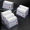 Transparent Acrylic Business Card Holder Large Capacity Smooth Surface Clear Card Organizer for Office Lobby Reception