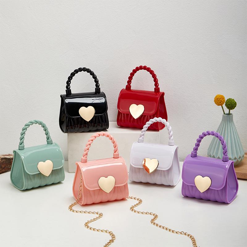 2023 Diamond Embossed Heart-Shaped Mini Jelly Coin Purse