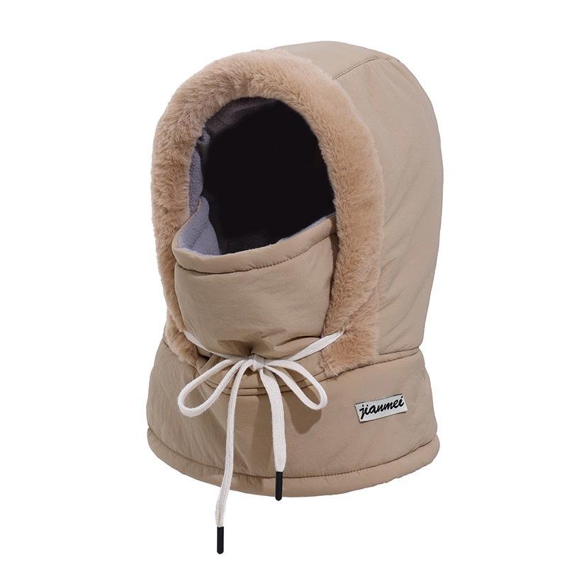 Unisex Windproof Earmuffs Winter Hat for Winter Warmth, Men's and Women's Neckbands, Thick Fleece Riding Masks, Warm Hats