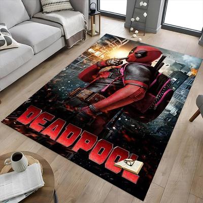 Deadpool City Carpet For Playroom Bedroom Living Room Sofa Home Decorkids Game Area Rug Nonslip Floor Mat
