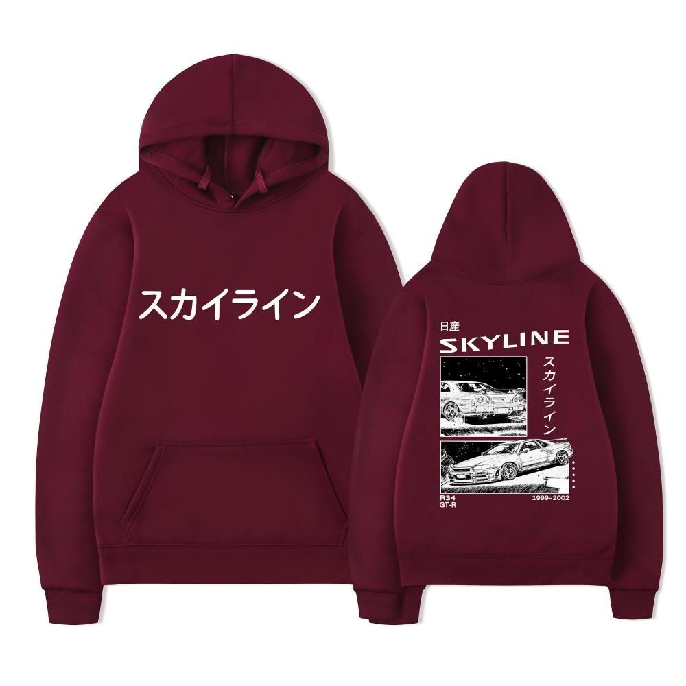 Anime Drift AE86 Initial D Sweatshirt with Double-sided Street Fashion Casual Hoodie
