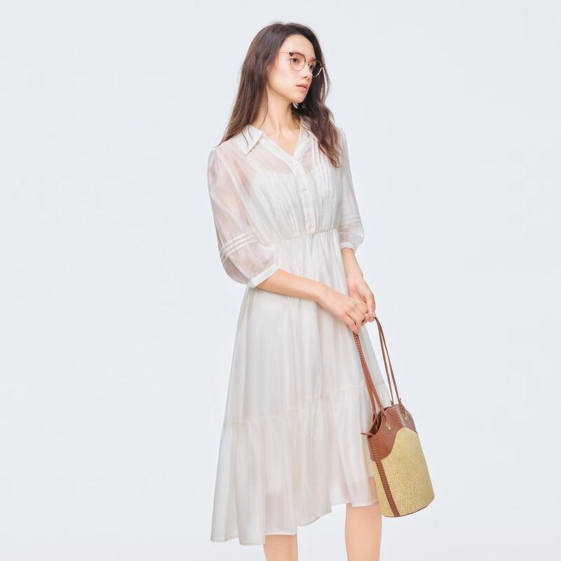 Elegant Tencel Commuter Midi Dress L
