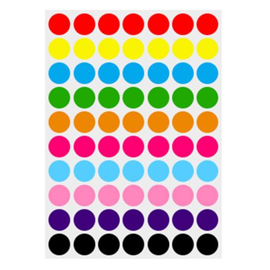 Kolorowe naklejki z kropkami, samoprzylepne, mocne, wodoodporne, DIY, szeroko stosowane, okrągłe naklejki