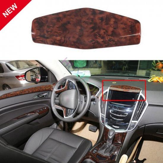 Для Cadillac SRX 2010-16 Декоративная накладка на верхнюю панель консоли с отделкой под дерево для навигации 1 шт.