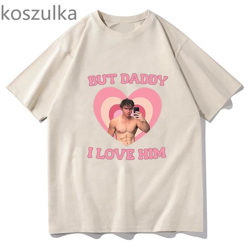 Vintage I Love Nicholas Chavez TShirt Men O Neck Cotton But Daddy Printing T Shirts Short Sleeve Tee Clothing Summer Streetwear