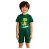 Boys Dinosaur Jumpsuit Short Sleeve Back Invisible Zipper Thigh Length Adaptive Bodysuit Special Needs