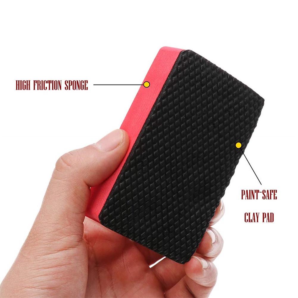 Easy and Convenient to Use Bar Car Pad Block Cleaning Eraser Wax Polish Pad Tool Cleaning Supplies Clean and Wash Your Car Magic Clay Sponge Red