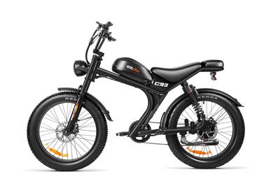 EMOKO C93pro-24 Retro E-Bike, 24x4 Zoll Offroad-Fettreifen, 48V 23Ah Akku, Vollfederungssystem, Hydraulische Bremsen.